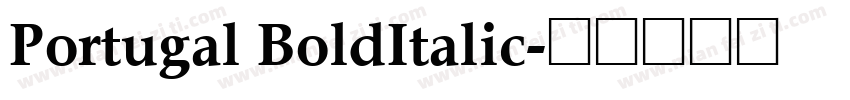 Portugal BoldItalic字体转换